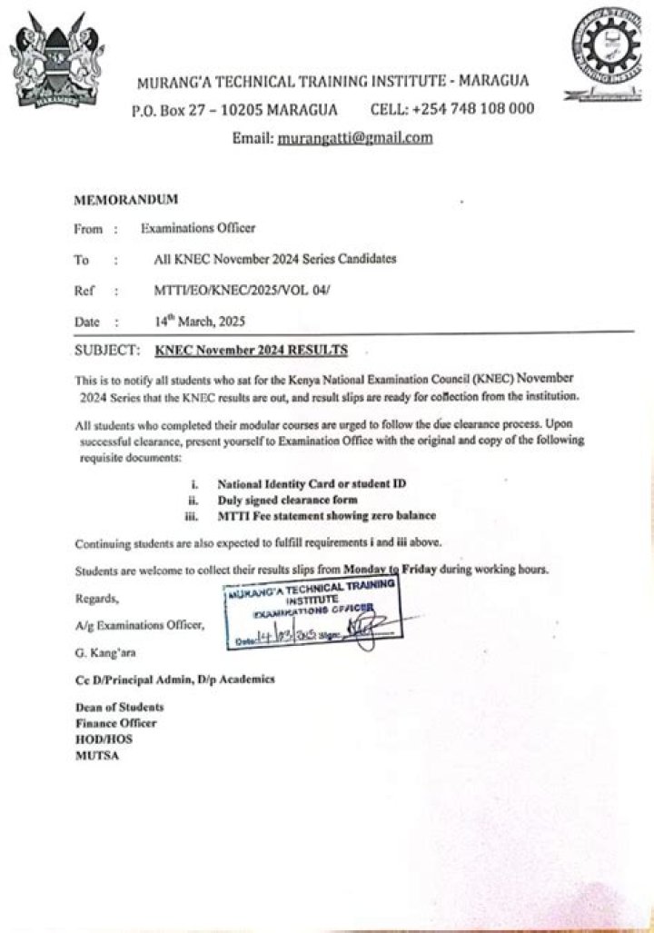 Are KNEC results out?