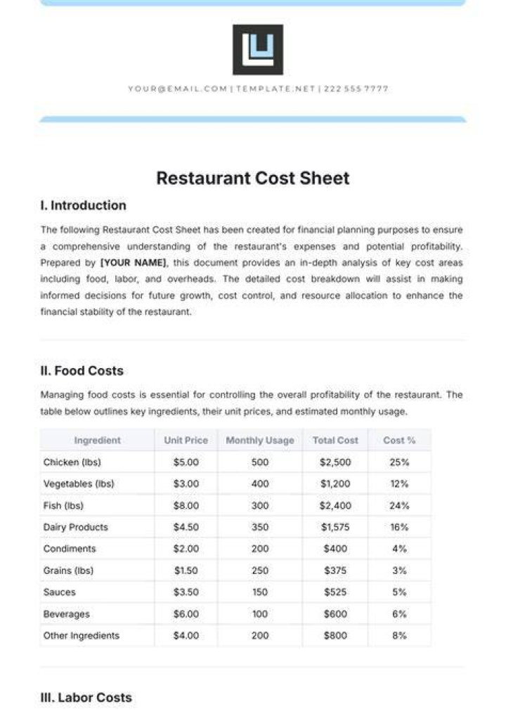 Are restaurant supplies cost of goods sold?