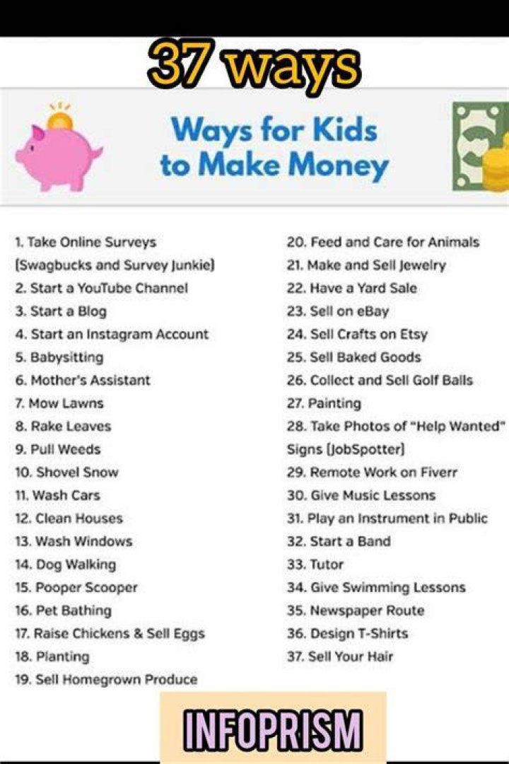 How can a 13 year old make 100 dollars?