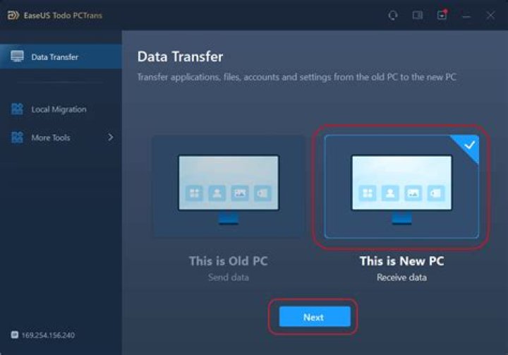 How can I transfer data in tally?