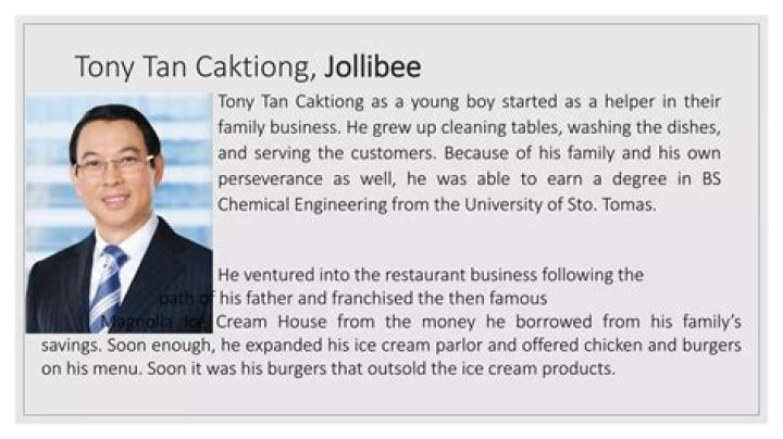 How did Tony Tan Caktiong started her small business until it becomes successful?