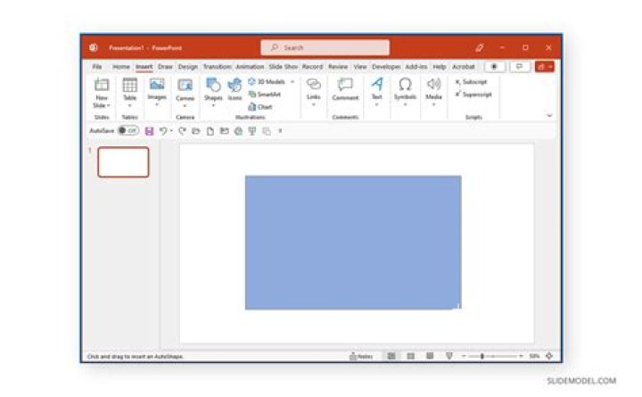 How do I insert a shape in PowerPoint 2007?