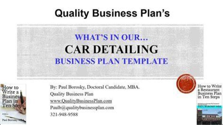 How do I write a business plan for auto detailing?