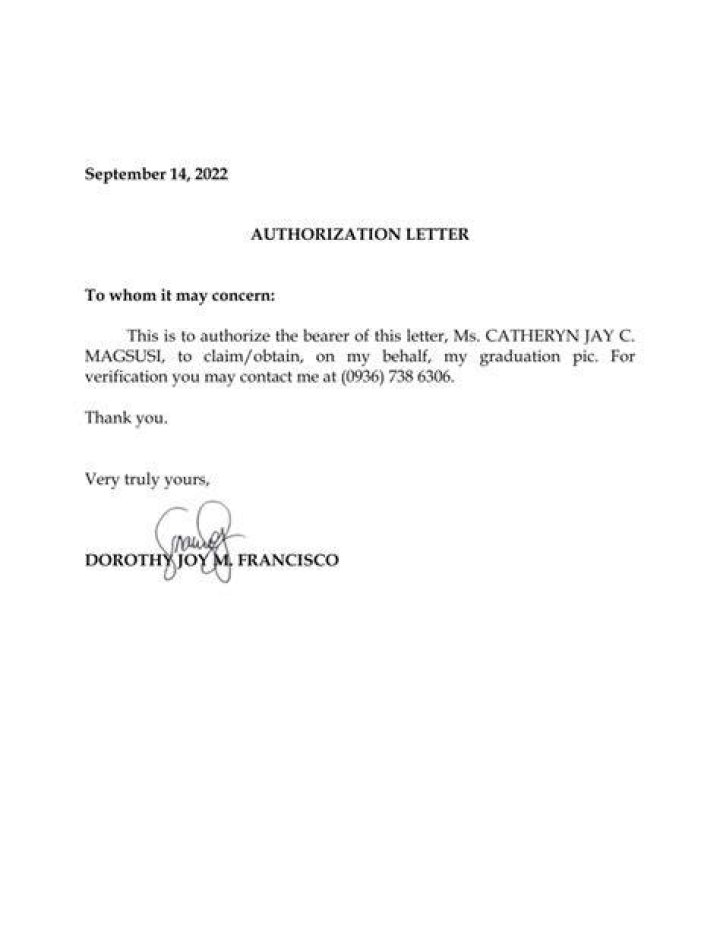 How do I write an Authorization letter?