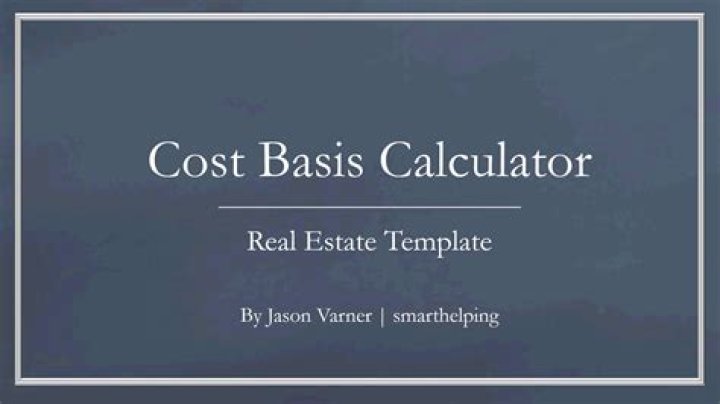 How do you calculate basis of property?