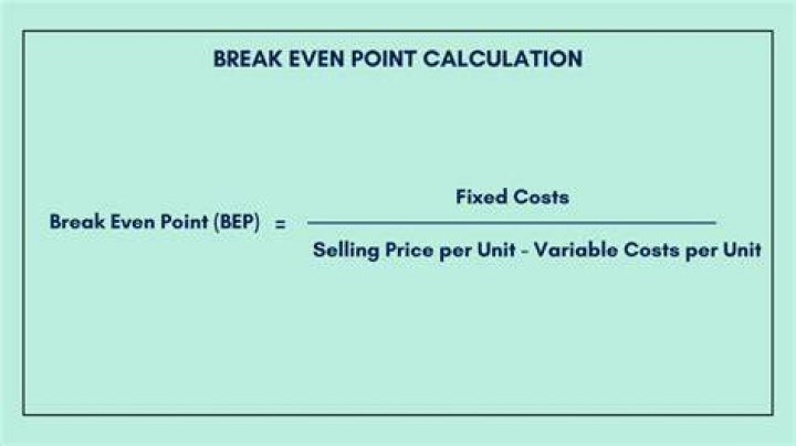 How do you calculate break even variable and fixed cost?