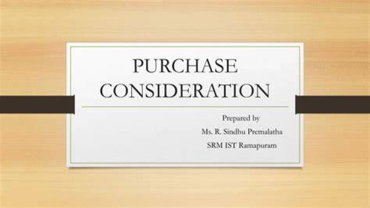 How do you calculate purchase consideration formula?