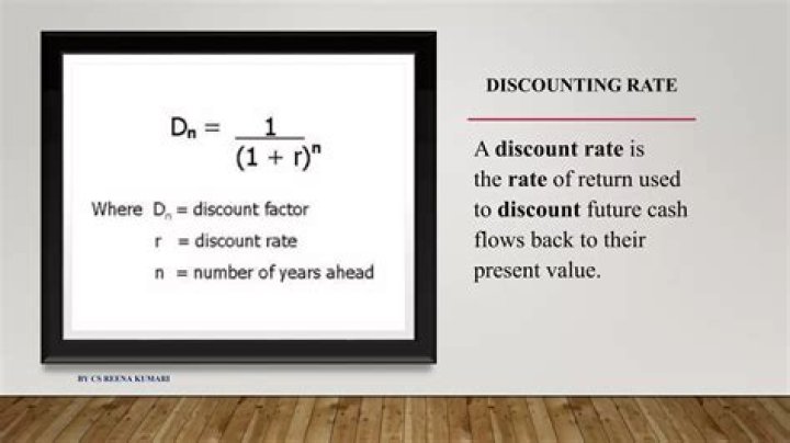 How do you find discount factor with interest rate?