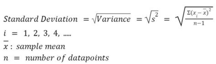 How do you find sample variance and sample standard deviation?