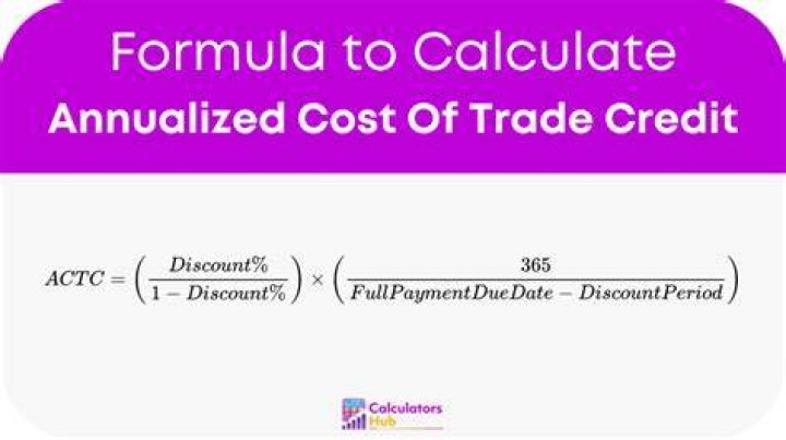 How do you find the nominal annual cost of trade credit?