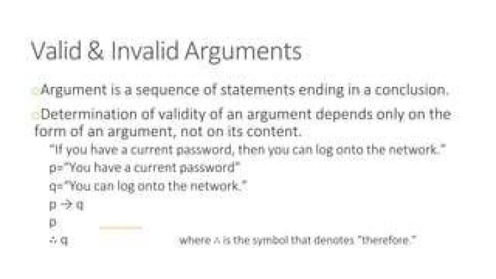 How do you know if an argument is valid or invalid?