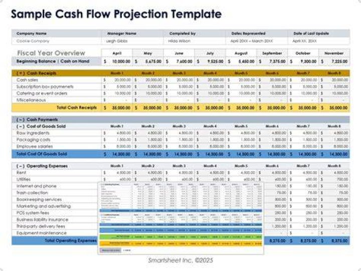 How do you prepare a cash flow projection?