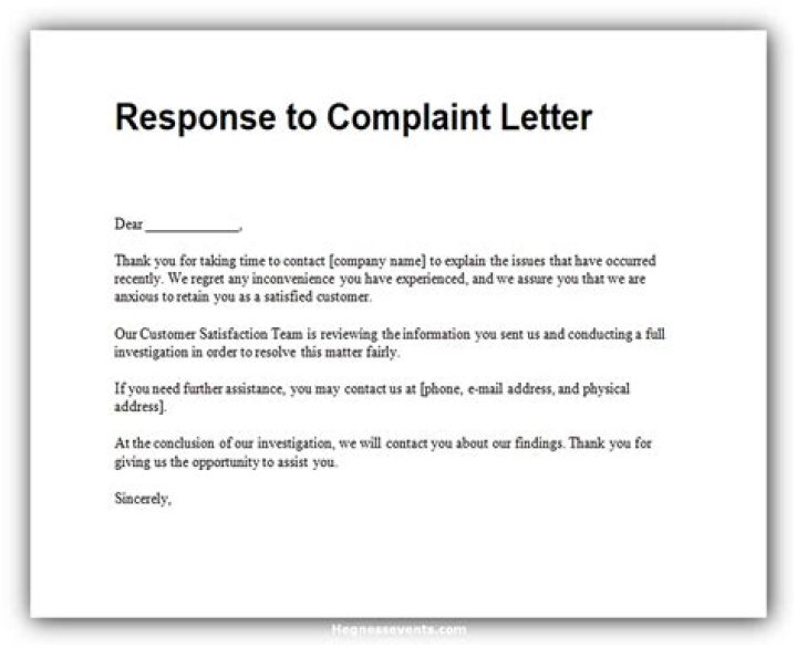 How do you respond to a complaint answer?