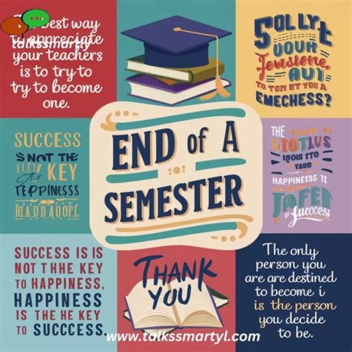 How do you say thank you for a great semester?