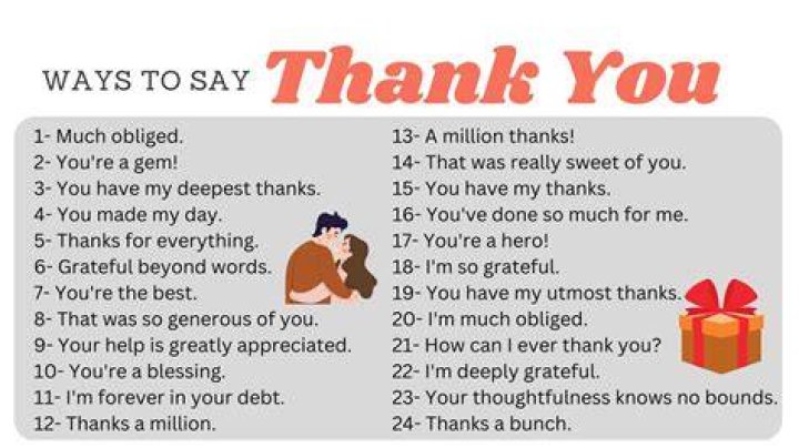 How do you say thanks appreciate?
