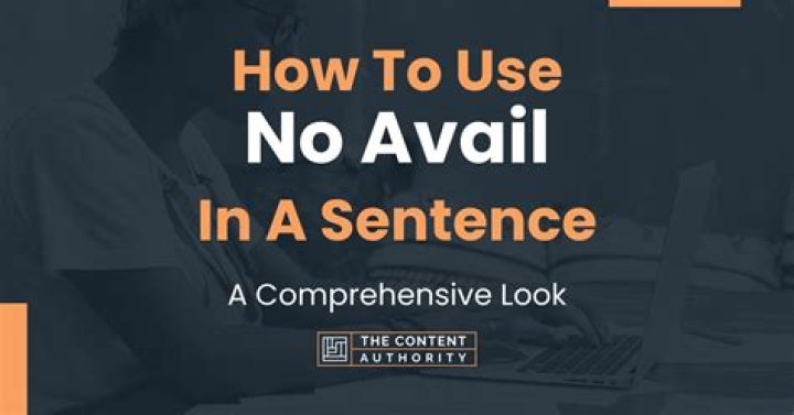 How do you use avail in a sentence?