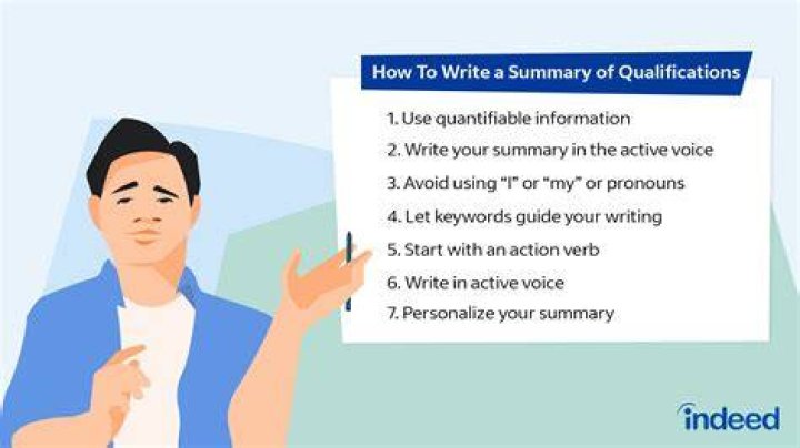How do you write a sentence for qualifications?