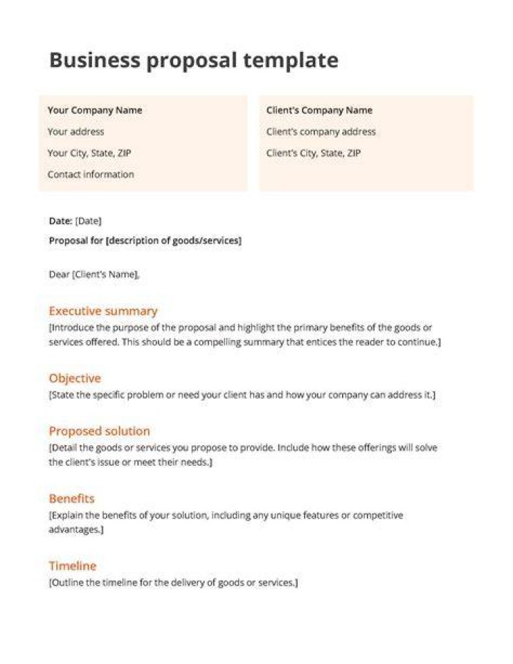 How do you write a simple business proposal?