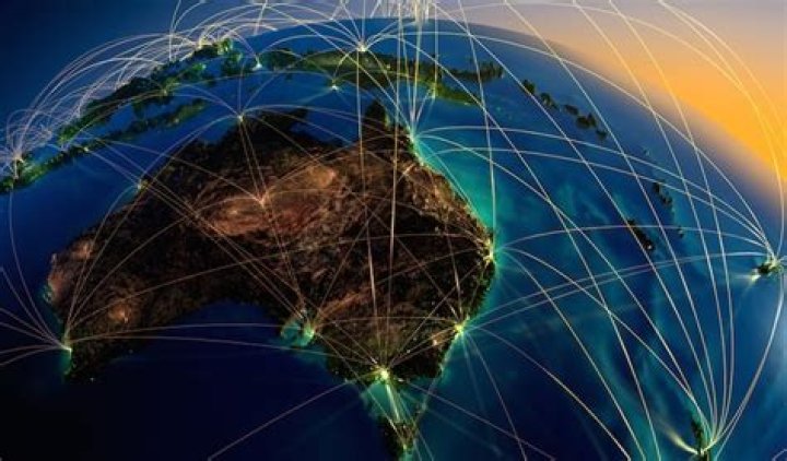 How is Australia connected to the rest of the world?