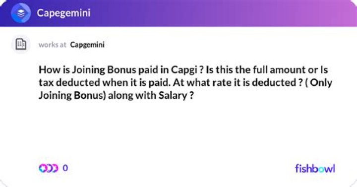 How is joining bonus paid?