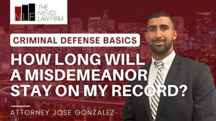 How long does a misdemeanor stay on your record in Illinois?