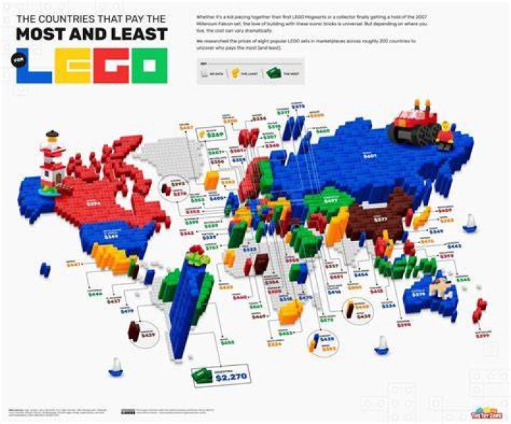 How many countries do Lego sell in?