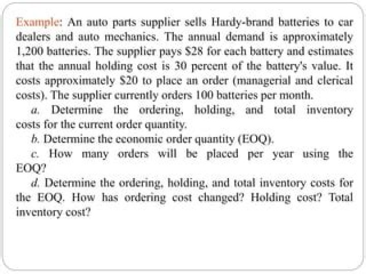 How many orders will be placed per year using the EOQ?