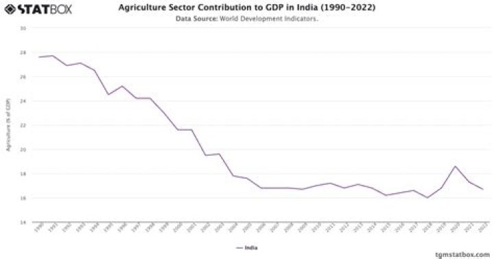 How much does agriculture contribute to GDP in India 2020?