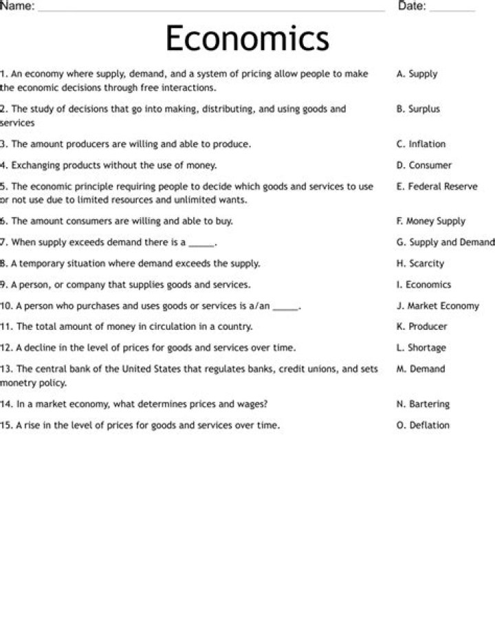 How to answer the following questions about economics?
