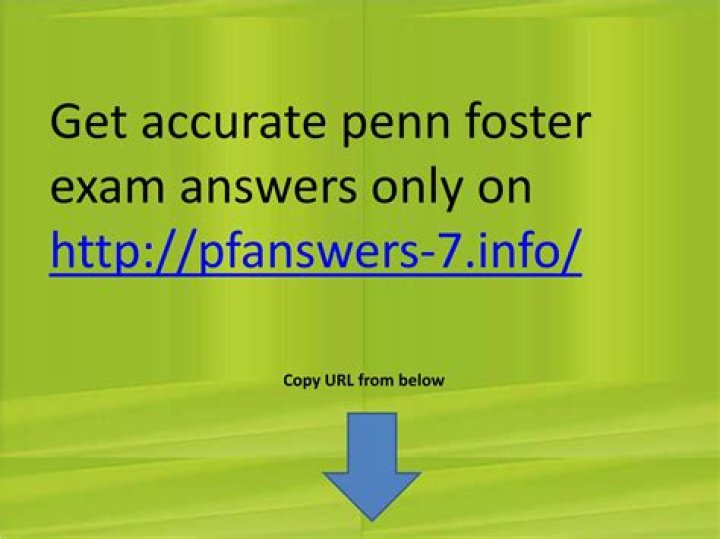How to get answer to Penn Foster exam number?