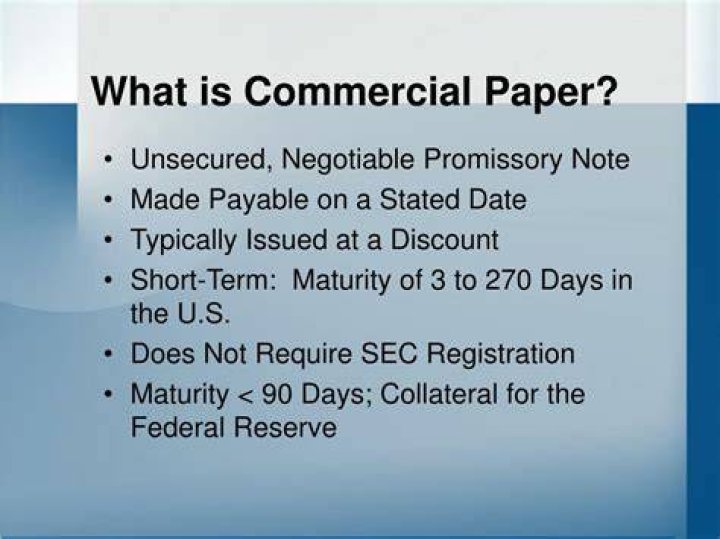 Is commercial paper unsecured?