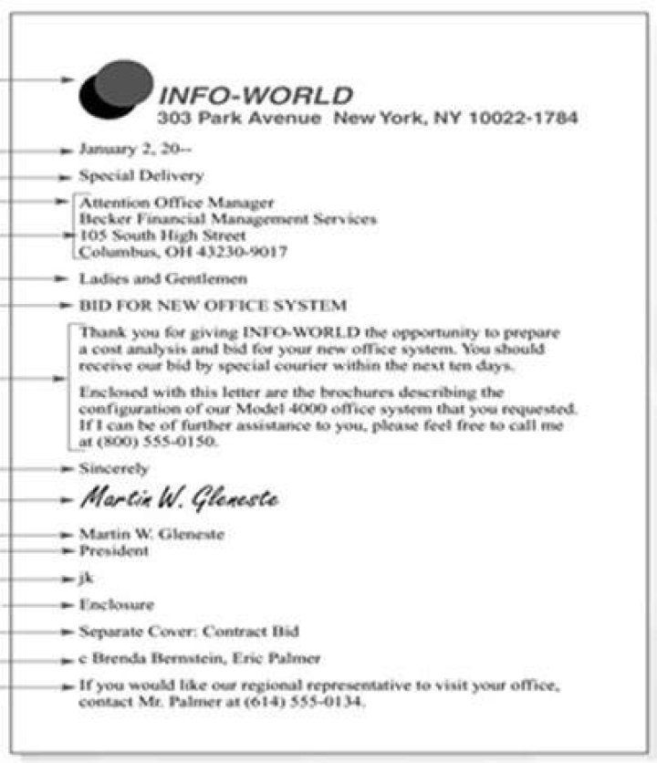 Is copy notation in a business letter?
