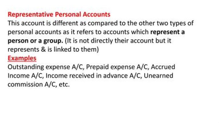 Is drawing representative personal account?