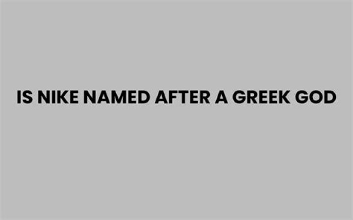 Is Nike named after a Greek god?