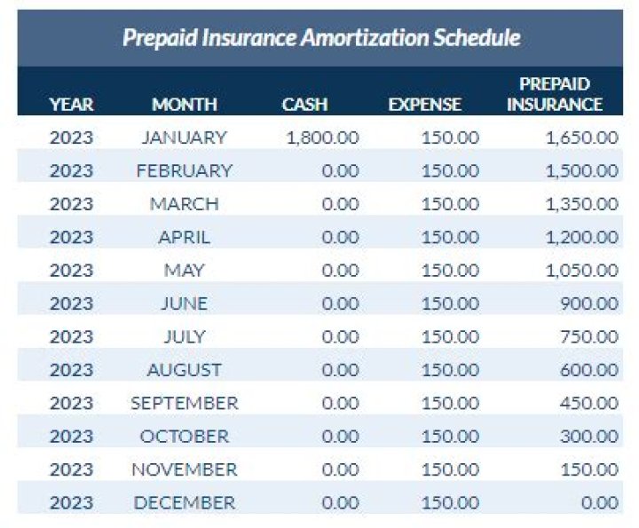 Is prepaid insurance included in income statement?