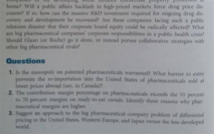 Is the monopoly on patented pharmaceuticals warranted?