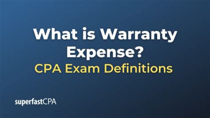 Is warranty cost an expense?