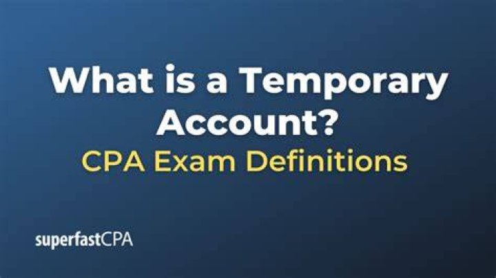 What account is a temporary account?