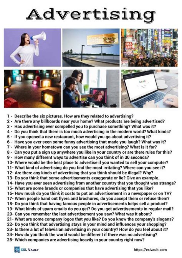What are good advertising questions?