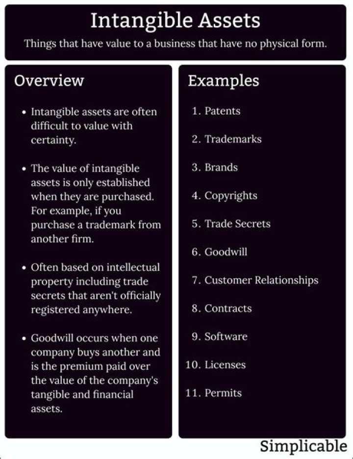 What are intangible examples?