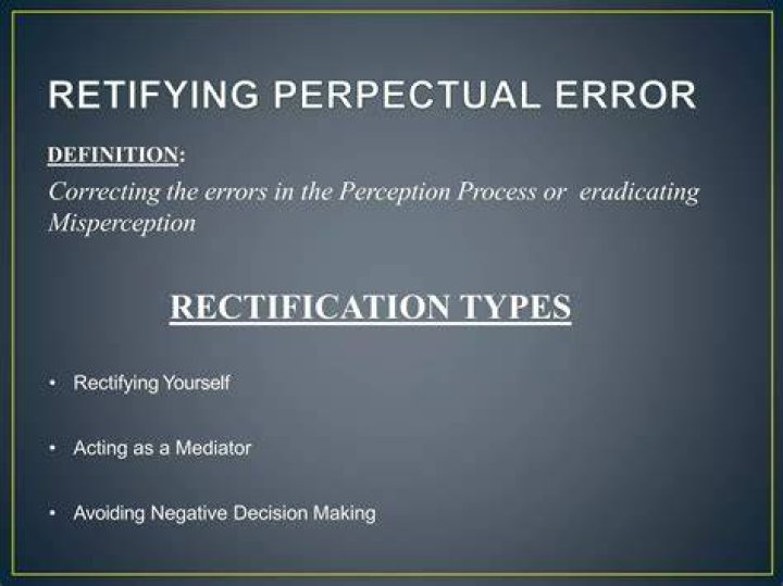 What are most common perceptual errors?