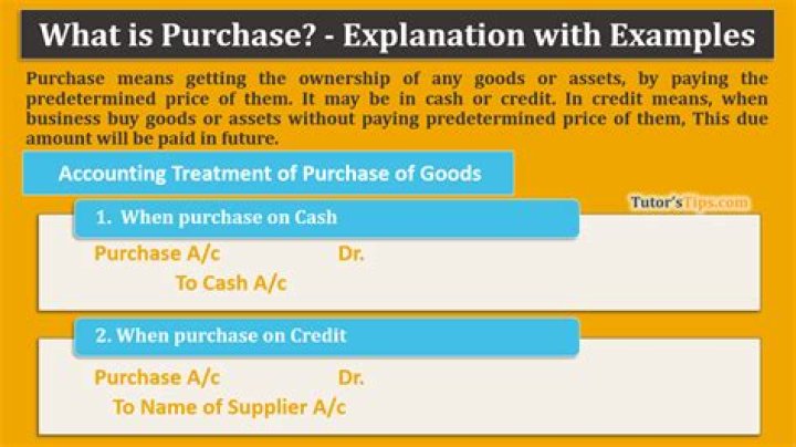 What are purchases in accounting?