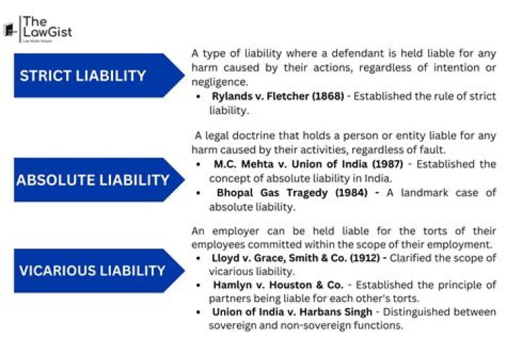 What are some examples of strict liability?