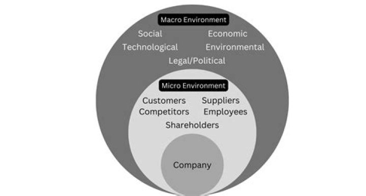 What are the 5 components of macro environment?