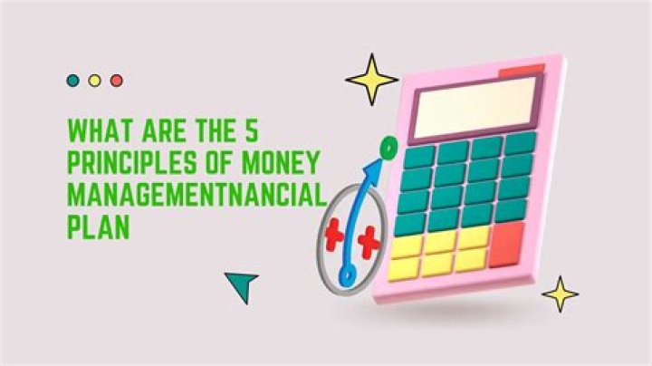 What are the 5 principles of money management?