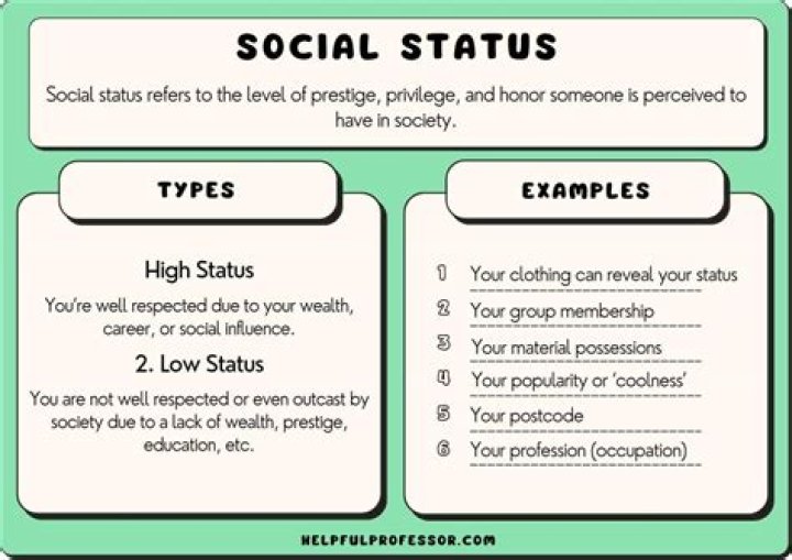 What are the benefits of social status?