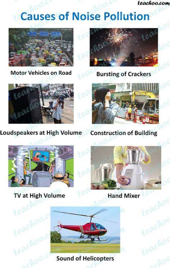 What are the causes of noise pollution?