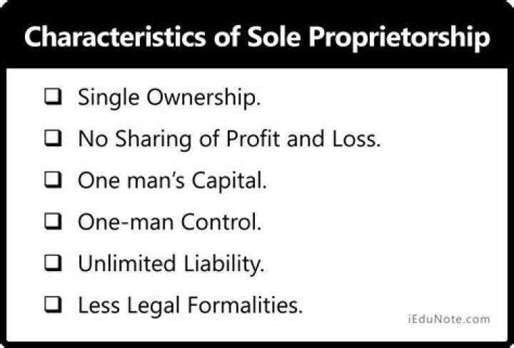 What are the characteristics of a sole proprietorship quizlet?