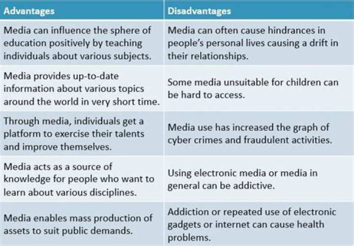 What are the disadvantages of media?