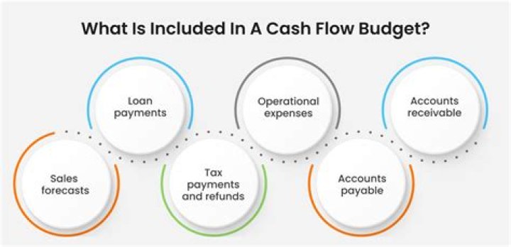 What are the five steps in developing a cash flow budget?